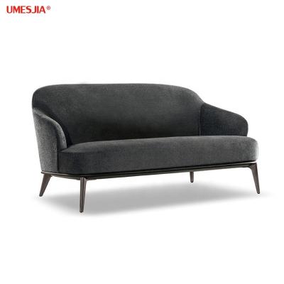 China Modular modern Italian sofa lounge 2 seater Leslie ash solidwood frame luxury legs for sale