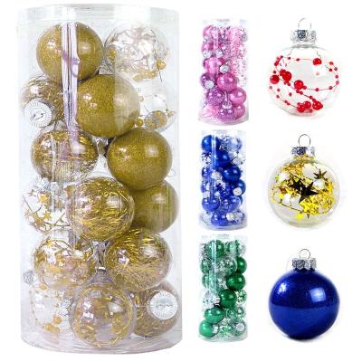 China High Quality Festival Stuff New Arrival 6cm PET Christmas Ball And Tree Ornaments for sale