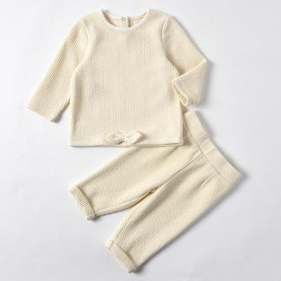 China 2023 New Private Label Breathable Kid Clothing Custom Logo Spring Elegant And Soft Sets Logo Packaging High Quality Boutique for sale