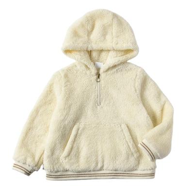 China Girls 100%Polyester Sherpa Wearable Hoodie Custom Made Soft High Quality Warm Comfortable Flannel Long Fleece For 3-12 Years Kids Wholesale for sale