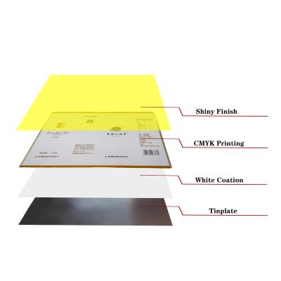 China Oil Can Factory Food Grade Tinplate Printing Tin Sheet For 1.45L Oil Tin for sale