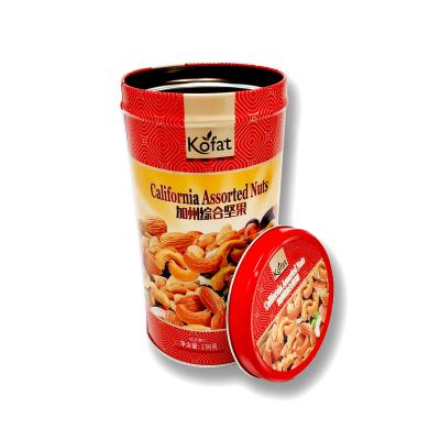 China Tinplate Printed Tinplate Can Metal Tin Box Food Grade Iron For Nuts Packaging for sale