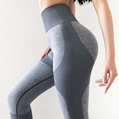 China Breathable Sexy High Waist Workout Tights Jogging Wear Women Yoga Gaiters Seamless Sports Pants For Fitness for sale