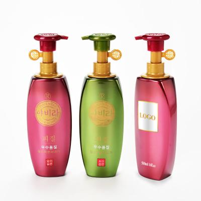 China Recyclable Customized Label 500ml 16oz Empty Plastic Shampoo Bottle With Pump For Conditioner Liquid Soap for sale