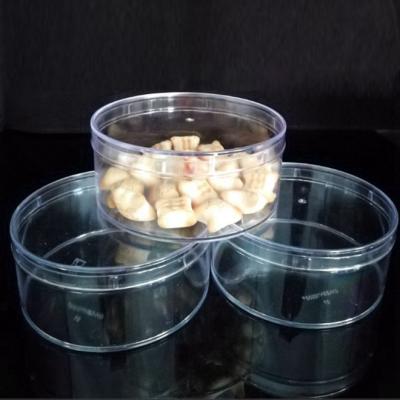 China Wholesale Plastic Freshness Preservation 500ml 16oz Food Storage Clear Round PS Container With Lid For Cookies Packing for sale