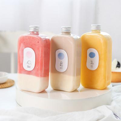 China food & Beverage Packaging 350ML 400ML Wholesale BPA Free Plastic Juicer Beverage Bottles With Lids For Cold Juicing Smoothie Drinking for sale