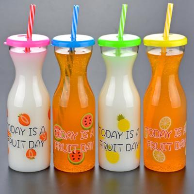 China 450ml 16oz Viable Disposable Creative Plastic PET Beverage Bottle For Juice Milk Tea Bottle Plastic Bubble Tea for sale