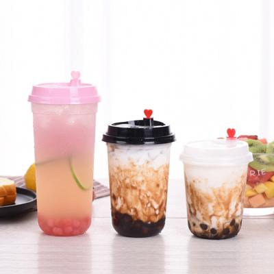 China Food Grade Single Wall Transparent Disposable Cocos U Shape Plastic PP Boba Tea Cup For Parfait Ice Cream And Eggnog for sale