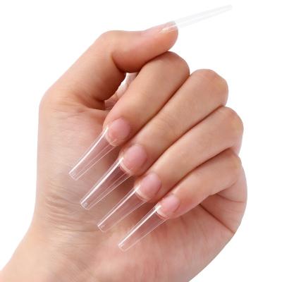 China BTARTBOX Nails Half Cover Coffin Nail Tips Amazon ABS French False French Box Best Selling 500Pcs Clear Natural French No C Curve Coff for sale