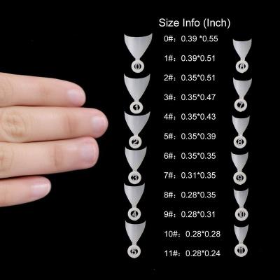 China BTARTBOX 600pcs Short French Stiletto Nails French Design Professional Artificial False Nail Tips Artificial False Nail for sale