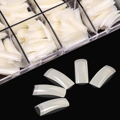 China Btartbox 500Pcs French Nail Half Cover French Natural Acrylic Nails False Tips Artificial Fake Nail Tips for sale