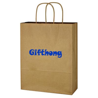 China Materials Brown Kraft Paper Shopping Bag Recycled Paper Bag Recycled Paper Bag Custom Logo for sale