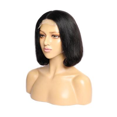 China Wholesale 4x1 T Body Wave Midsection Lace Head Cover Hair Bob Wig Real Black Wig Real Factory Hair150 180 Density for sale