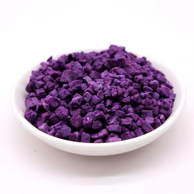 China Dried Freeze Dried Purple Potato Dice Wholesale Freeze Dried Vegetables Dies for sale