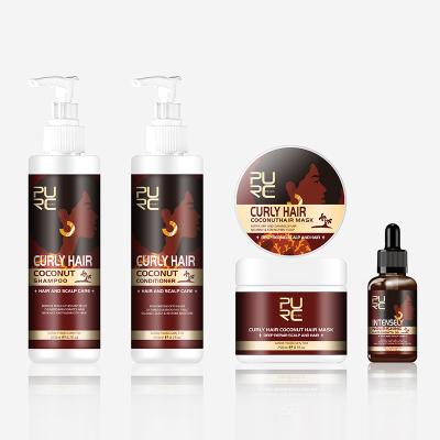 China OEM Anti-Dandruff Women Scrape Organic African Private Label Shampoo Curly Hair Coconut Oil Shampoo And Conditioner Set for sale