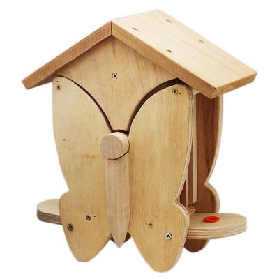 China Breathable Insect House With Wooden Roof Garden Yard Bee Butterfly House for sale