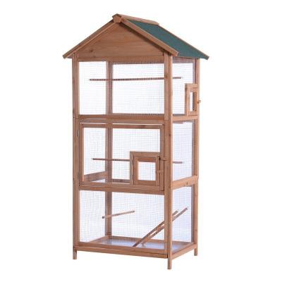 China Outdoor Birdcage Dovecote Breathable Wooden Roof Mesh Rainproof Mesh for sale