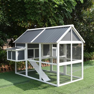 China Breathable Inexpensive Outdoor Feeding Waterproof Roof Wooden Chicken Cage for sale