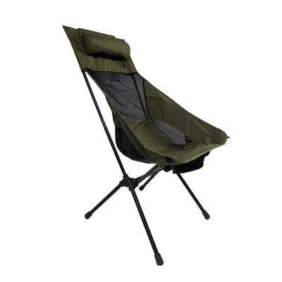 China Ultralight Easy Folding High Back Outdoor Folding Chair With Headrest Storage Bag Leisure Picnic Camping Removable Beach Chair for sale