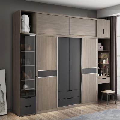 China Modern High Quality Apartment Bedroom Clothes Modern Storage Wardrobe Combination Wardrobe Closet for sale