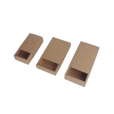 China Recyclable Kraft Paper Drawer Box Packaging Underwear And Knock Paper Boxes Custom Gold Stamping Logo for sale