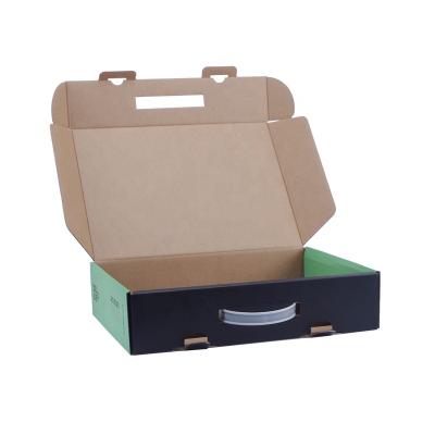 China Recyclable Portable Folding Box Laptop Packing Case Laptop Corrugated Boxes OEM Customized Logo for sale