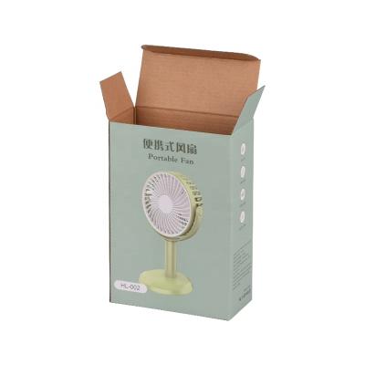 China Corrugated Cardboard Packaging Product Recyclable 3 Layers Fan Packing Box Custom Holds Style Bottom Lock Structure for sale