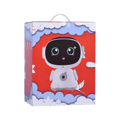 China Custom Recyclable Printed Corrugated Nox Smart Home AI Robot Packaging Box With Plastic Clasp for sale