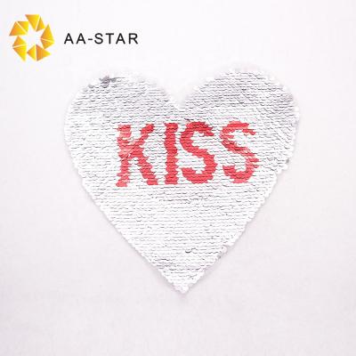 China New Design Handmade Heart Patches Reversible Sequins for sale