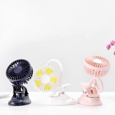 China 2020 Mah Rechargeable Stroller Fan Usb Fan 2000 Adjustable Telescopic Discount Portable Clip Fan for sale