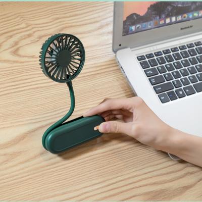 China Mini Portable Hand-Held Pocket Electric Fan Rechargeable Battery Power Folding Detachable Front Net Fan Free Handy Neck Fan for sale