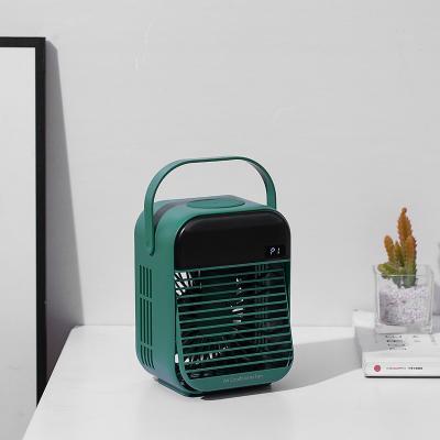 China 2021 New Design Summer Smart Touch Air Cooling Mini Portable Rechargeable Mist Air Cooling Fan With Humidifier 3 Speed ​​Desk Fan for sale