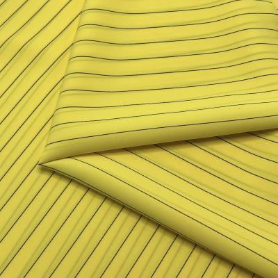 Chine 137 gm Tissu composite en soie SPH jaune noir élastique en soie rayée à vendre