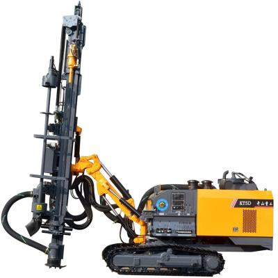 China KT5D borehole drilling rig integrated pneumatic crawler drilling rig with air compressor borehole drilling rig for sale