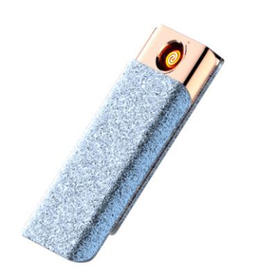 China Concise ALLOY Silk Painting Style Recharge USB Cigarette Lighter for sale