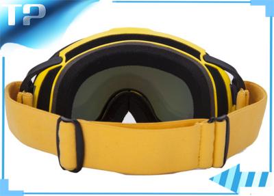 China Fashion Yellow Reflective Youth Anti Fog Ski Goggles For Winter Sports for sale