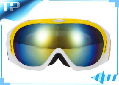 China Yellow Adult Reflective Ski Goggles Low Light  For Prevent Snow Blindness for sale