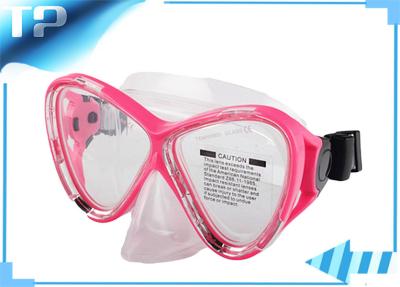 China Pink Full Face Prescription Scuba Diving Mask Drop Ball Testing For Snorkelling for sale