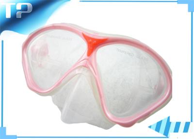 China Silicone Water Sports Anti Fog Pink Aqualung Dive Mask Wider Vision for sale