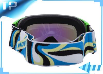 China Double Lens Customized Purple Designer Ski Goggles With Moderate Light for sale