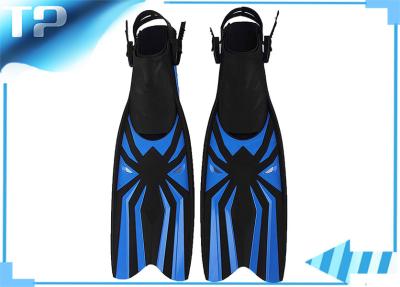 China Adjustable Black Exercise Silicone Swim Fins For Diving TPE / PP for sale