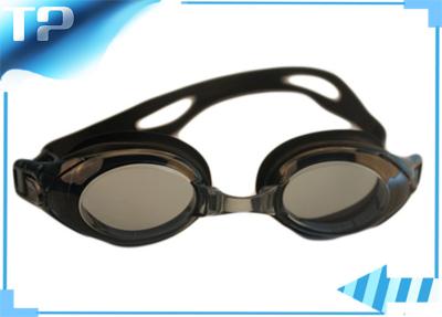 China Black Optical Girls Swimming Goggles / Waterproof Swim Glasses PC Lense for sale