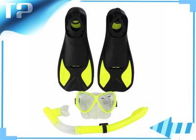 China Comfortable Silicone Yellow Adult Snorkel Gear Anti - Fog For Swimming for sale