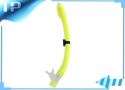 China Silicon Ladies Yellow Sports Snorkel Equipment For Easy Breath for sale