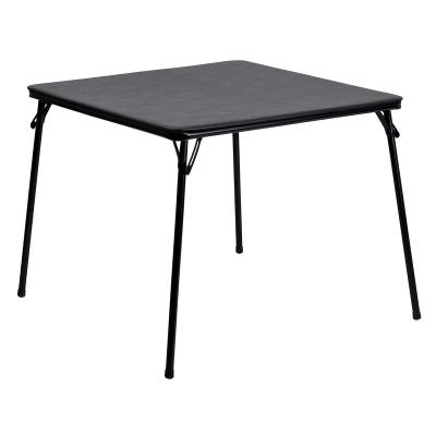 China Modern Wholesale Price Folding Card Table - Black | Portable Square Table with Collapsible Legs for sale