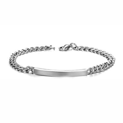 China Custom Stainless Steel White Women Chain Bracelet Casual / Sporty Bracelet for sale