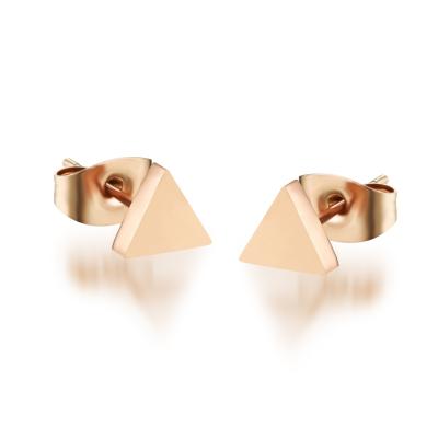 China Wholesale Fashionable Custom Stainless Steel Triangle Stud Earring For Women for sale