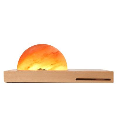 China Manufacturer Direct Selling Modern Traditional Chinese Sunrise Element Bedside Lamp with Wireless Charger and Speaker for sale