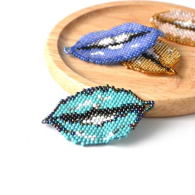 China Miyuki Seed Beads Hot Selling New Sexy Lips Multicolor Love Copper Handmade Seed Bead Adjustable Bracelet for sale