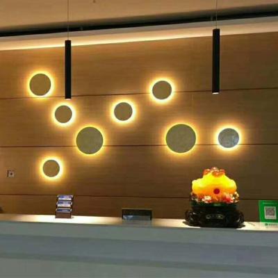 China Modern Decorative Aluminum Wall Mount LED Hotel Lamp Wall Light Golden Round 250mm for sale